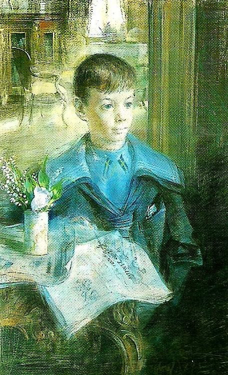 Carl Larsson portratt av erik l -magnus som barn china oil painting image